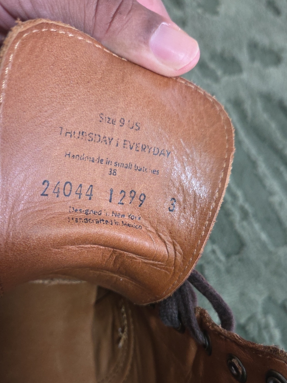 Thursday Boot Co - Captain - Toffee - Size 9 - Leather Boots
